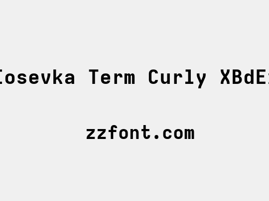 Iosevka Term Curly XBdEx