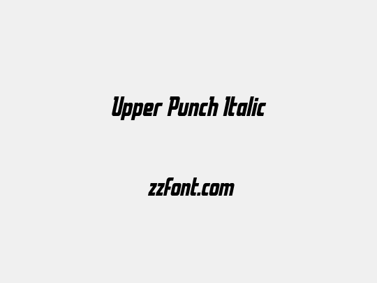 Upper Punch Italic