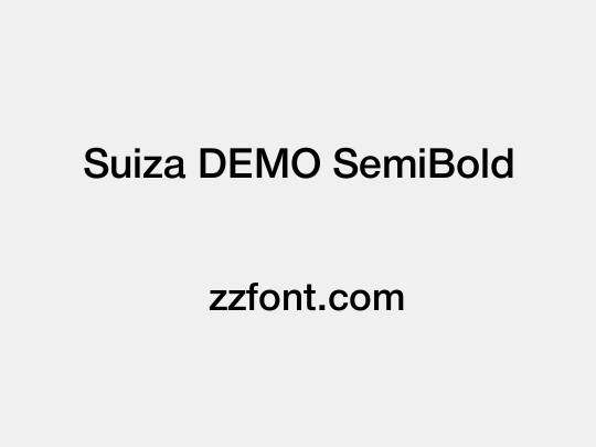 Suiza DEMO SemiBold