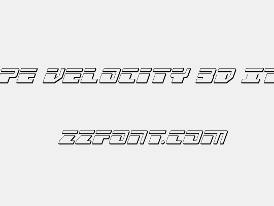 Escape Velocity 3D Italic