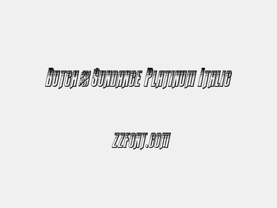 Butch & Sundance Platinum Italic