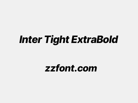 Inter Tight ExtraBold