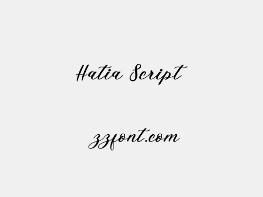 Hatia Script
