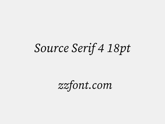 Source Serif 4 18pt