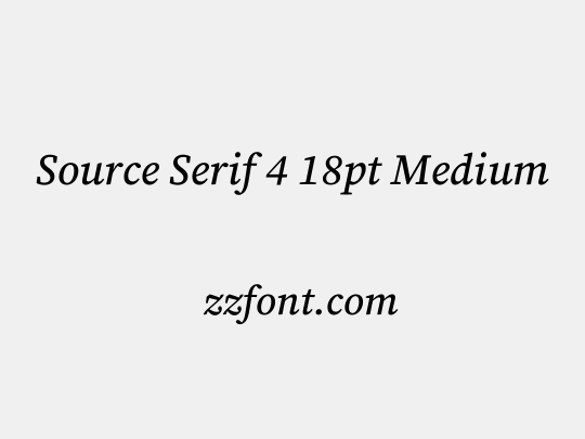 Source Serif 4 18pt Medium