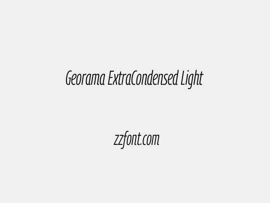 Georama ExtraCondensed Light