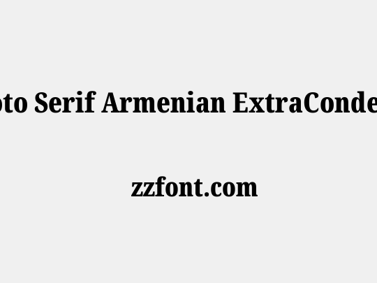Noto Serif Armenian ExtraCondensed Black