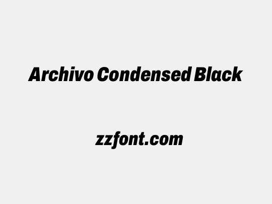 Archivo Condensed Black