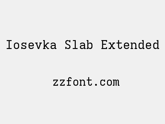 Iosevka Slab Extended