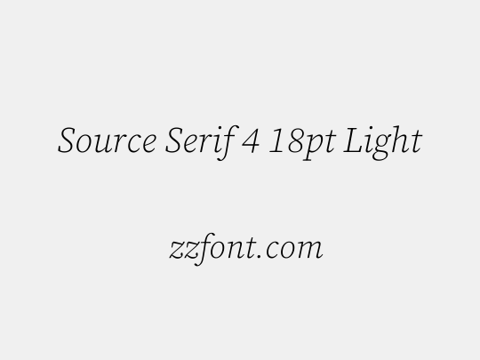Source Serif 4 18pt Light