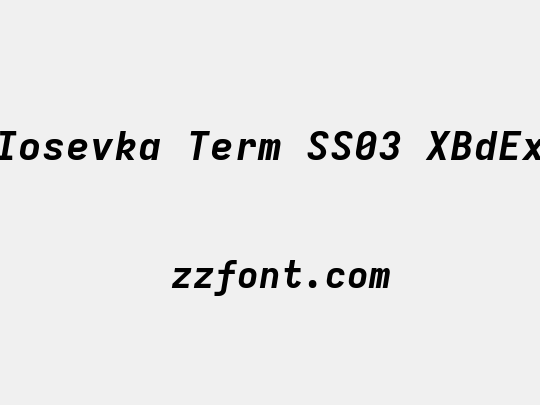 Iosevka Term SS03 XBdEx