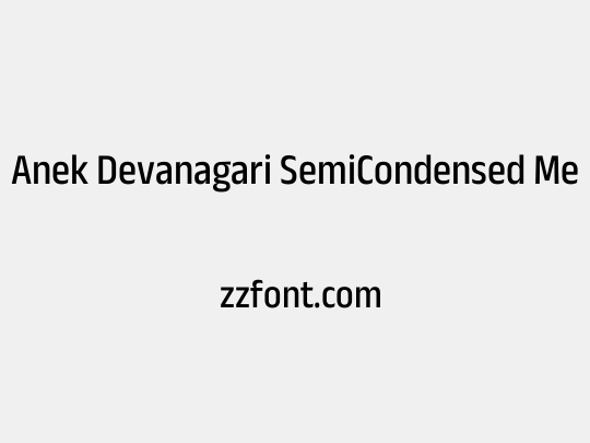 Anek Devanagari SemiCondensed Medium