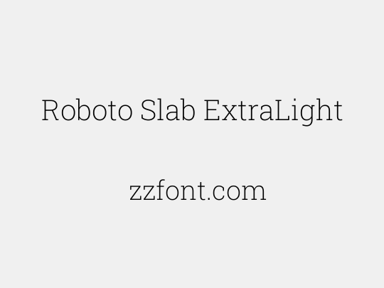 Roboto Slab ExtraLight