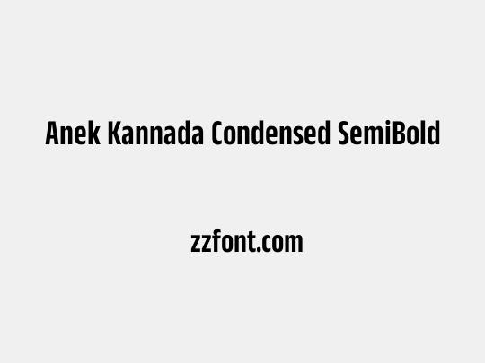 Anek Kannada Condensed SemiBold