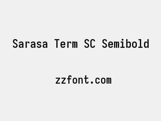 Sarasa Term SC Semibold