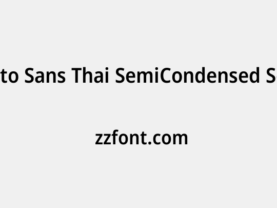 Noto Sans Thai SemiCondensed SemiBold