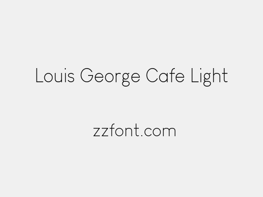 Louis George Cafe Light