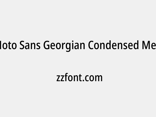 Noto Sans Georgian Condensed Medium
