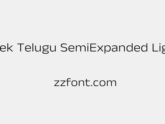Anek Telugu SemiExpanded Light