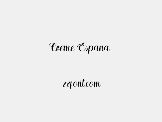 Creme Espana