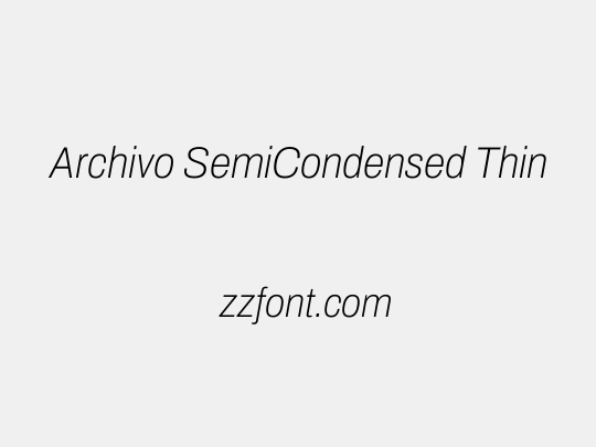 Archivo SemiCondensed Thin