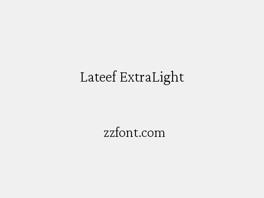 Lateef ExtraLight