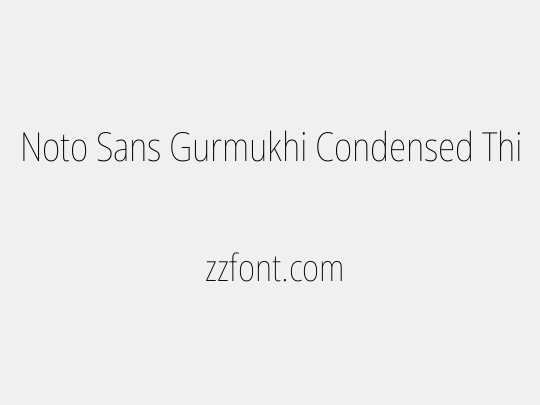 Noto Sans Gurmukhi Condensed Thin