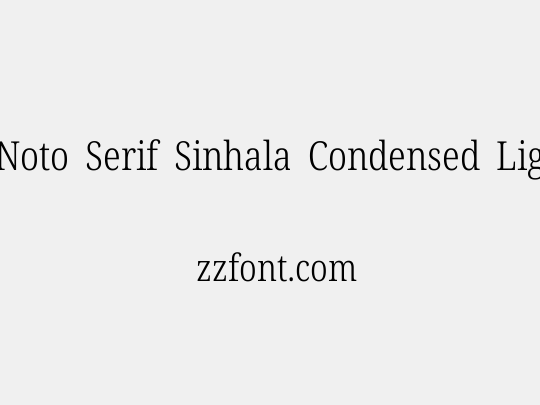 Noto Serif Sinhala Condensed Light