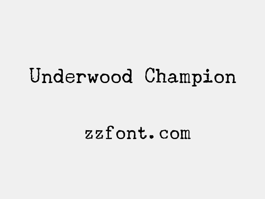 Underwood Champion