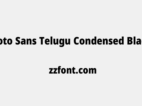 Noto Sans Telugu Condensed Black