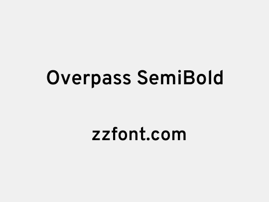 Overpass SemiBold