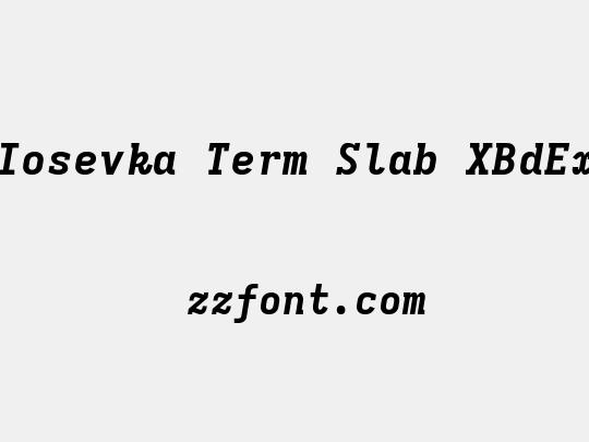 Iosevka Term Slab XBdEx