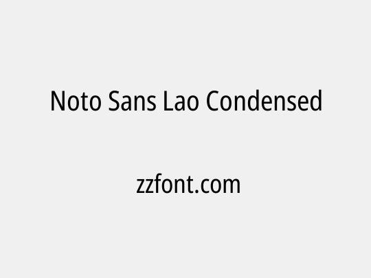 Noto Sans Lao Condensed