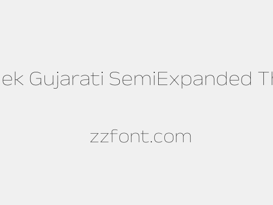 Anek Gujarati SemiExpanded Thin