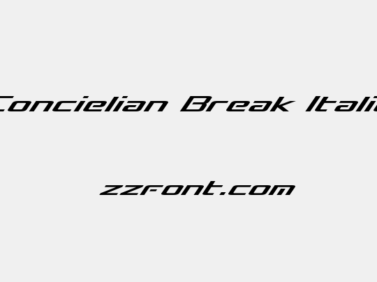 Concielian Break Italic
