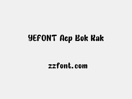 YEFONT Aep Bok Rak