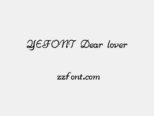 YEFONT Dear lover