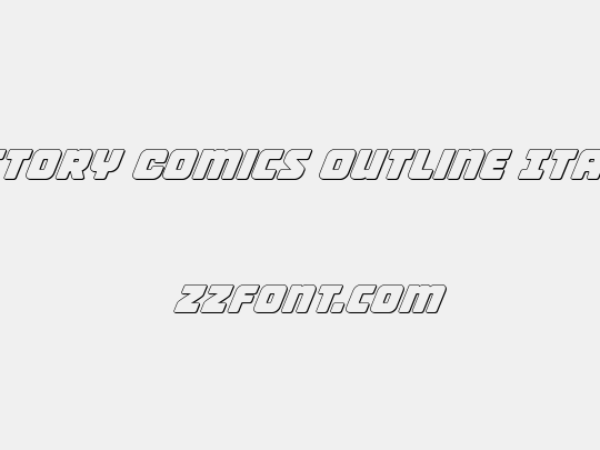 Victory Comics Outline Italic
