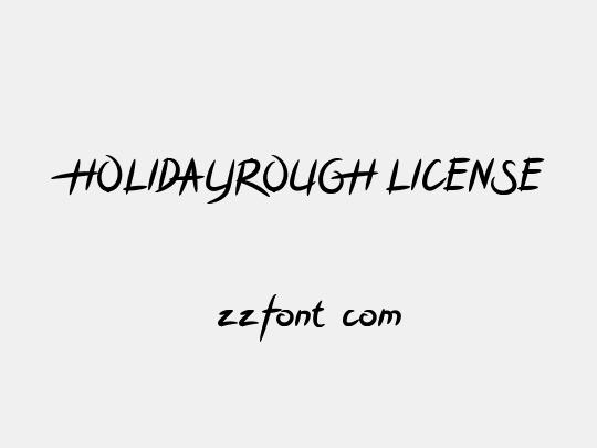 HOLIDAYROUGH LICENSE