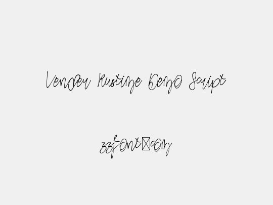 Vender Rustime Demo Script