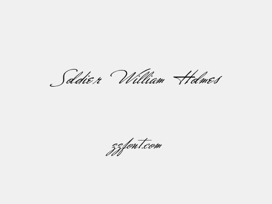 Soldier William Holmes