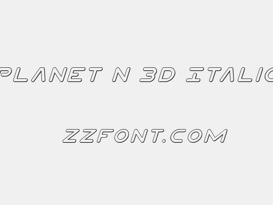 Planet N 3D Italic