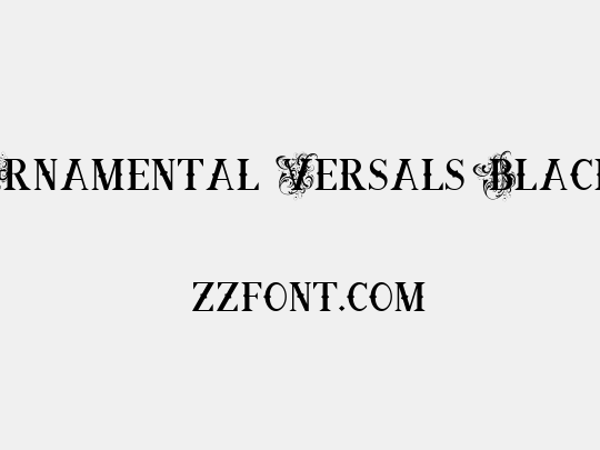 Ornamental Versals Black