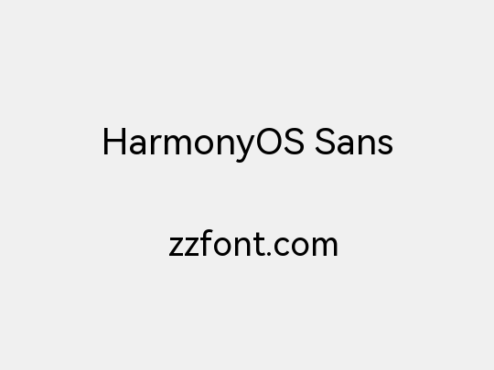 HarmonyOS Sans