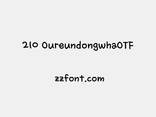 210 OureundongwhaOTF