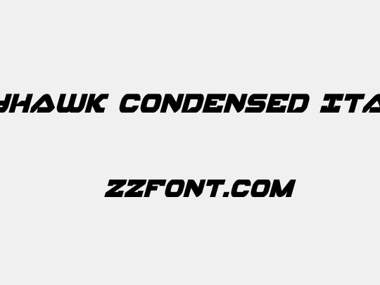 Skyhawk Condensed Italic