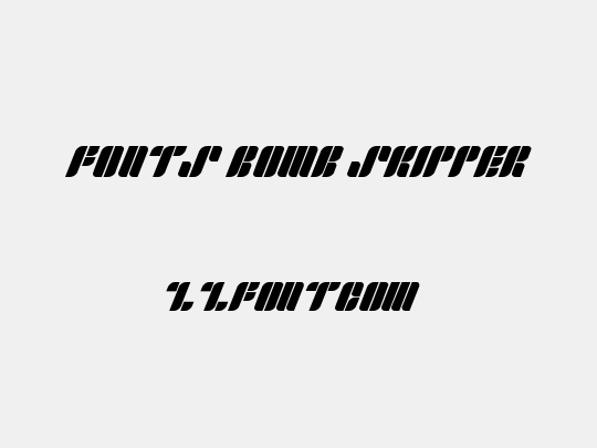Fonts Bomb Skipper