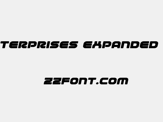 1st Enterprises Expanded Italic