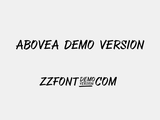 ABOVEA DEMO VERSION