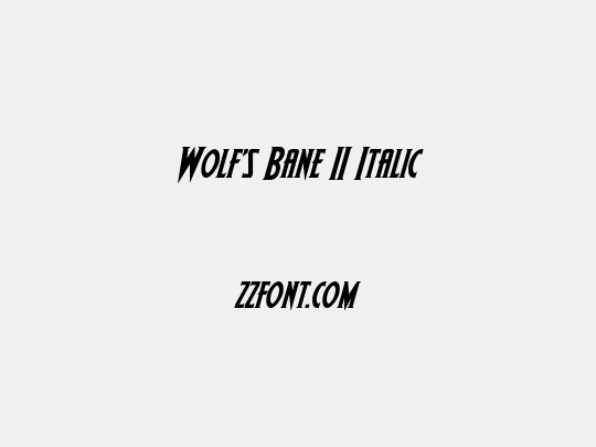 Wolf's Bane II Italic